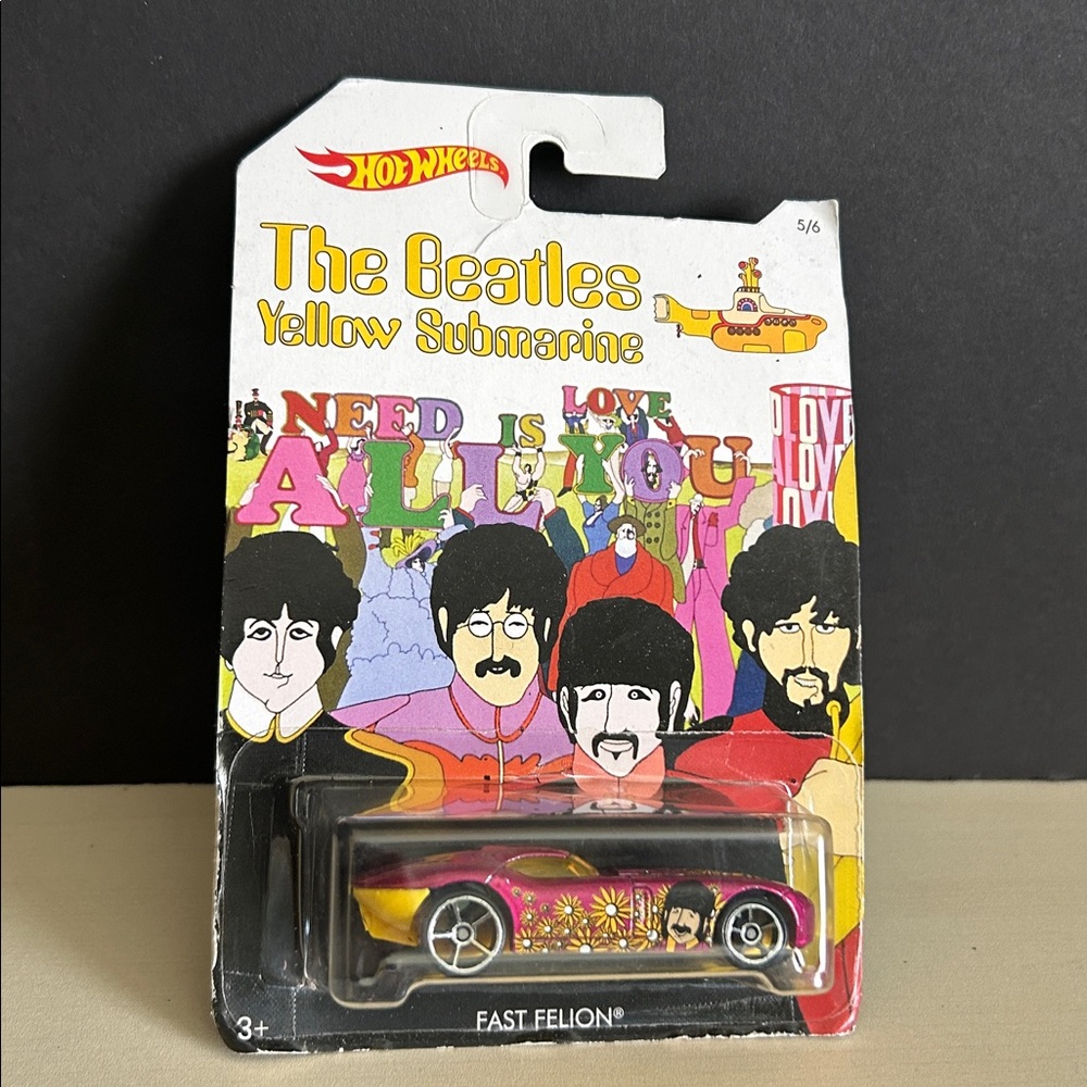 2015 Hot Wheels The Beatles Yellow Submarine Fast Felion - 5/6